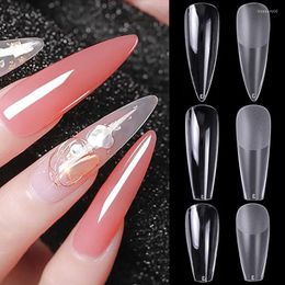 False Nails Nail Tips Matte/Transparent Fake Natural Coffin/Square Acrylic UV Gel Polish Manicure Tool