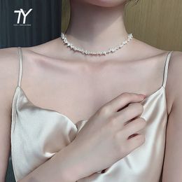 Baroque natural pearl necklace women's clavicle chain simple temperament 2020 New Jewellery Wedding Party Gift Necklace versatile