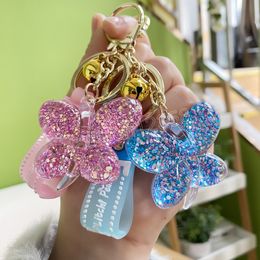 Acrylic Sequin Butterfly Keychain Personality Bag Lanyard Cute Butterfly Girls Mobile Phone Chain Accessories