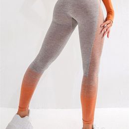 Womens Leggings Women Sexy Push Up High Waist Gym Activewear Seamless Legging Knitting Workout Femme Jegging 220919