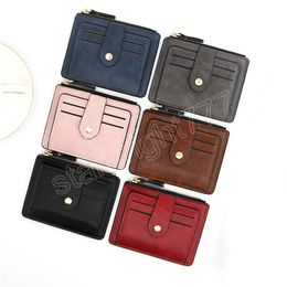 Business Coin Purse Card Holder Women Men Solid Colour Multi-color Casual Universal Simplicity ID Card Bag