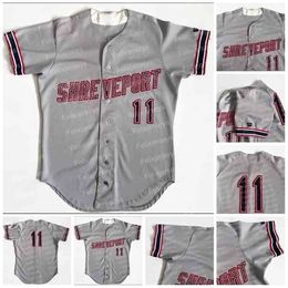 GlnC202 Shreveport Captains MiLB Class AA Texas League Wilson Game Baseball Jersey Double Stitched Name and Number High Quailty