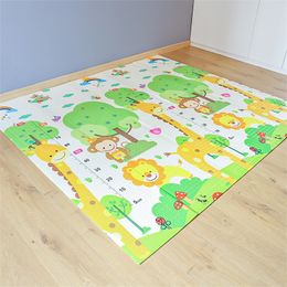Play Mats 200x180cm Foldable Cartoon Baby XPE Puzzle Children Climbing Pad Kids Rug Games Room Toys 220916
