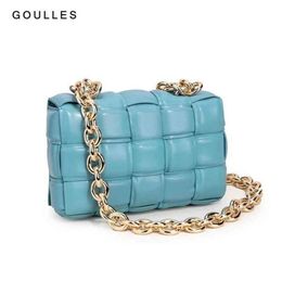 Bottegaa Vendetta thick Botega Goulles Designer Wholesale Handbags same woven headband leather chain pillow linen blue shoulder bag women wan 7RXT