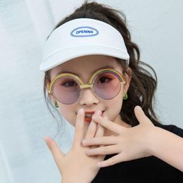 Gafas de sol 2025 Metal Dot Paint Gafas de calles Personalidad Rainbow Round Frame Fashion's Molding