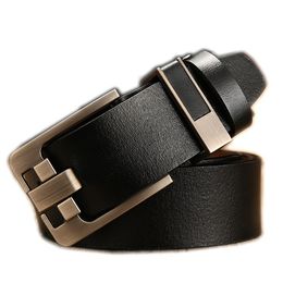 Belt men's retro pinhole buckle genuine leather belt casual business all-match belts