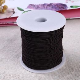 Clothing Yarn 100m 1mm Round Elastic Cord String Thread Band Rope Beading Macrame DIY Crafts LORS889