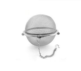 New Stainless Steel Sphere Locking Spice Tea Ball Coffee & Tea Tools Strainer Mesh Infuser tea strainer Filter infusor RRE14277