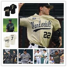 GlaMit rare Vanderbilt Commodores Baseball CWS White Gold Black Jersey 7 Swanson 2 Harrison Ray 80 Rocker 13 Buehler 14 Price