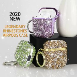 Bling Cases Earphone Case Protective Cover Luxury Diamond Solid Color Hard Cute Wireless For Airpods Pro 2 1 For Air Pods 3