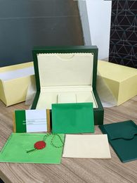 luxury watch Mens Watch Box Cases Original Inner Outer Womans Watches Boxes Men Wristwatch Green Boxs booklet card 126600 126600 126600