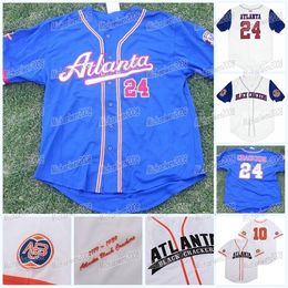 GlaMitNess Negro League Jersey Atlanta Black Cracker baseball jersey Button-Down Big Boy Homestead RETRO Stadium High Quality Embroidery