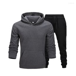 Men's Tracksuits Men's Men Winter Hoodies Suits Fashion Fleece Red Hoodie Black Brand Man Pants Casual Jogger Suit Tracksuit Sweatshirt