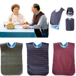 Aprons 1 Pcs Old Man Apron Large Waterproof Adult Mealtime Bib Clothes Protector 220919