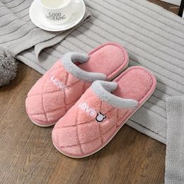 Slippers Autumn And Winter Cotton For Men Women Home Bedroom Interior Exterior Non-slip Thick-soled Floor Warm Shoes