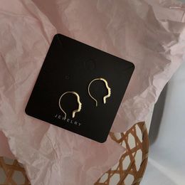 Hoop Earrings Vintage Piercing For Women Abstract Art Face Metal Punk Charm Jewellery 2022 Hyperbole Cute Accessories Wholesale