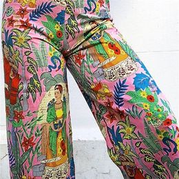 Women's Pants Capris WannaThis Bohemia Print Loose Pants Trousers Sexy Hight Waist Summer Fashion Casual Female Pattern Trousers Vintage Design 220916