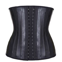 Womens Shapers Latex Waist Trainer Corset Belly Slim Belt Body Shaper Modelling Strap 25 Steel Boned Cincher Gaine amincissante 220919