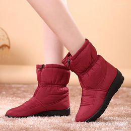 Berets Winter Boots Women Snow Warm Plush Comfortable Wedge Heel Ankle For Shoes Botas Mujer 2022