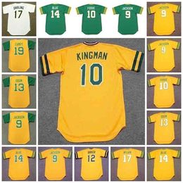 GlaC202 Vintage Baseball Jersey 9 REGGIE JACKSON 1969 10 DAVE KINGMAN 1984 RAY FOSSE 1973 12 DUSTY BAKER 1985 13 JOHN BLUE MOON ODOM McLAIN DARLING