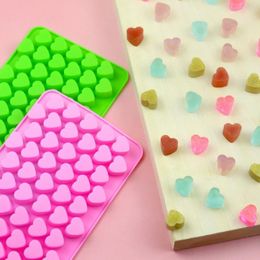 Mini 55 Holes Non-Stick Silicone Chocolate Cake Mould Love Heart Shaped Mousse Jelly Moulds SN4891