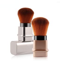 Makeup Brushes 1 Piece Loose Powder Foundation Brush Mini Retractable Portable Blush With Cover Too