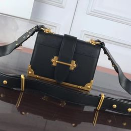 boxes and bags UK - Cahier leather bag Retro box Rivets fashion chain trend Flap closure with strap and metal loop Shoulder Crossbody Classic Brand prad womens Bags luxurys purse