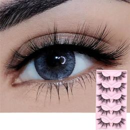 New Eyelashes Extension Natural Look Fluffy Volume Lashes 100% Handmade Thick Lashes With Transparent Terrier