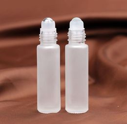 200pcs/lot 10ml frosted roller ball perfume bottles empty cosmetic containers roll on bottle