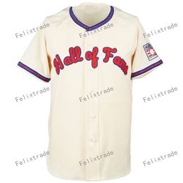 GlaMitNess Men Women Youth Hall of Fame 2019 HOF Cream Baseball Jerseys Shirt Double Stitched High Quality Wholesale