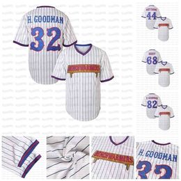 GlaC202 Benchwarmers Jersey 32 Howie Goodman 68 Clark Reedy 82 Richie Goodman 44 Gus Matthews Pinstriped Baseball Jersey for Men S-XXXL