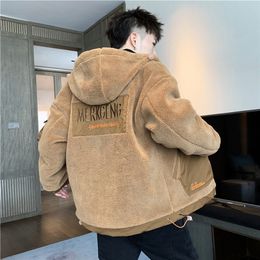 Men s Jackets Korean Style Coat In Autumn And Winter Adding Plush Jacket For Wear Thickening Cotton Padded Clothe Leisure 220916