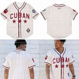 GlaA3740 Big Boy Cuban Stars Centennial Heritage Baseball Jersey White Red Vertical Stripes 100% Stiched Name Stiched Number