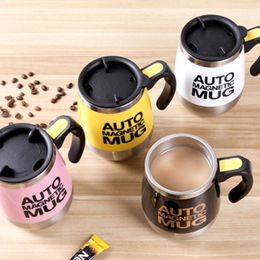 Mugs Auto Sterring Coffee Cups Stainless Steel Magnetic Mixing Large Electric Lazy Smart Shaker Gift Portable Creative Automatic