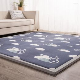 Carpets 3CM Thicken Tatami Coral Fleece Bedroom Living Room Rug Baby Crawl Mat Child Game Carpet Kids Machine Washable Rugs