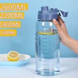 Water Bottles 1.5 Litre BPA FREE Sport Bottle with Philtre Big 2600ml Drinking Bottle Kettle Water Bottle Waterbottle Cup for Boiling Water 220919