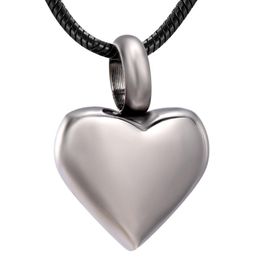 IJD12446 Stainless Steel Blank Gun Colour Small Heart Cremation Memorial Pendant for Ashes Urn Keepsake Souvenir Necklace Jewellery for Wo2131