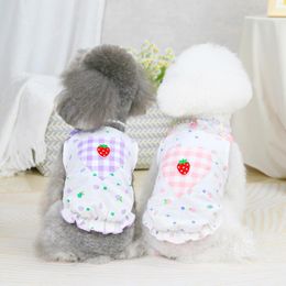 Dog Apparel Bear Cute Clothes Pet Heart Princess Dress Spring Summer Outfits Clothing Girl Elegant Skirt Thin Multicolor Ropa Perro