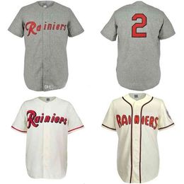 GlaA3740 Seattle Rainiers 1957 Road Jersey 100% Stitched Embroidery Vintage Baseball Jerseys Custom