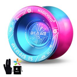 Yoyo MAGICYOYO T5 Unresponsive Aluminium Alloy Metal Professional Bonus 5 Strings YoYo Bag Glove 220919