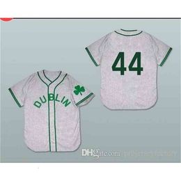 GlaC202 44 Dublin Green Sox Baseball Jersey Custom any player or number stitch sewn High Quality Movie Baseball Jerseys For Mens Womens Youth