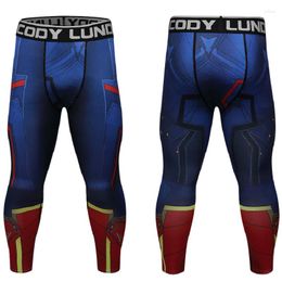 Pantalon pour hommes Cody Lundin Style Compression Skinny Polyester Sublimated Hommes MMA BJJ Leggings Fashion Running Fitness Sports V￪tons Quikly Dye