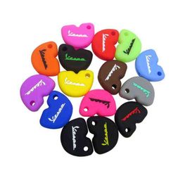 Car New Styling Silicone Rubber Case Cover For Vespa Enrico Piaggio GTS300 LX150 Fly 125 3vte Gts 200 Motorcycle Keys 0919