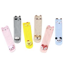 knee socks for kids Canada - Socks For Kids Baby Accessories Autumn Winter Thickened Over-The-Knee Long Tube Three-Dimensional Doll Terry Newborn High E14733