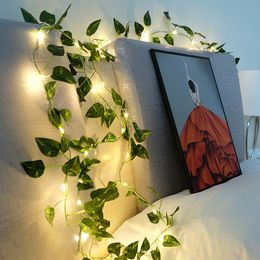 Andere Wohnkultur 78 Zoll LED Outdoor Garten dekorative Rattan Licht neue grüne Blatt Solar Ahornblatt Lichterkette