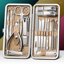 Professional Hand Tool Sets Cut Nail Clippers Set Full Of Scissors Box Oblique Mouth Pedicure Ear Cutting Earpick