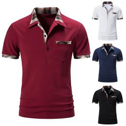 Men's Polos Shirt Loose Short Sleeve T-shirt 2022 Shirts Casual Solid Colour For Men Printed Camisas De Hombre Ropa