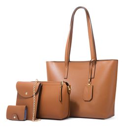 Women Fashion Handbags Wallet Tote Bag Shoulder Bags Top Handle Satchel Purse PU Material Large Capacity 4pcs Set