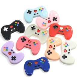 Decorative Objects Figurines Luminous Creative Video Game Controller Resin Charms Flatback Keychain Necklace Pendant Accessories Diy Jewelry Findings 220919