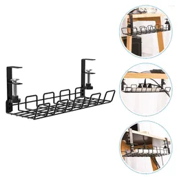 Hooks Under Desk Wire Organiser Cable Board Container Carbon Steel Storage Rack